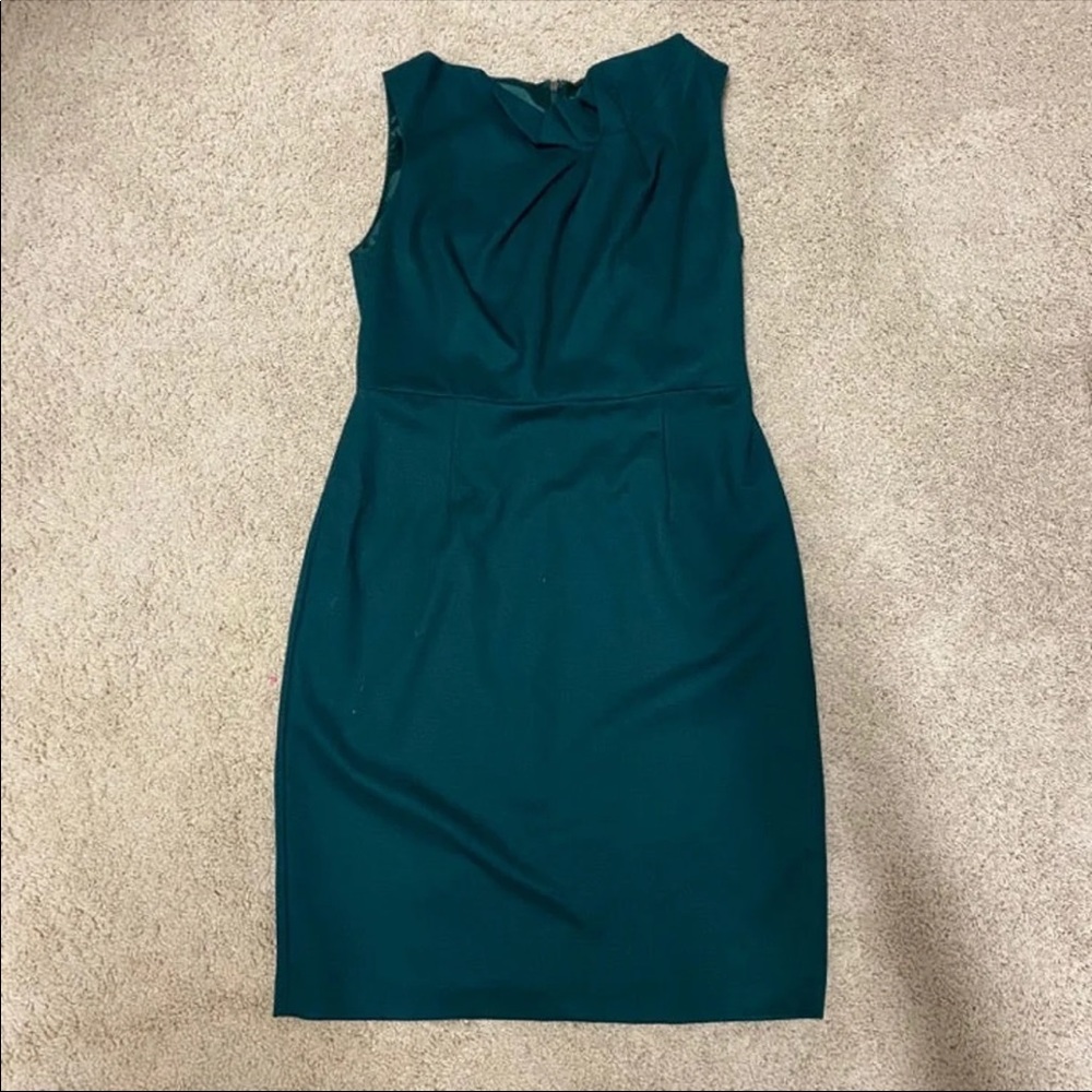 Elie Tahari – Dark Green Wool Dress – sz 12